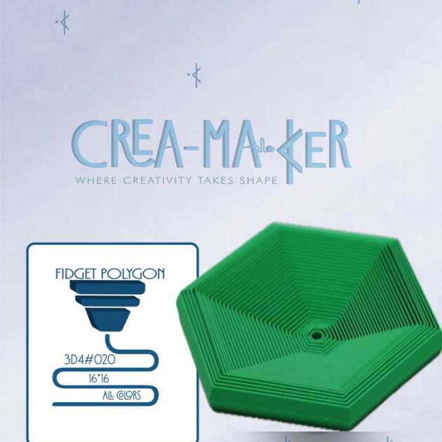 Fidget Polygon 3D4#020