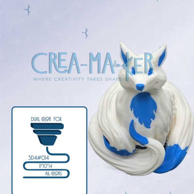 Dual Color Fox 3D4#014