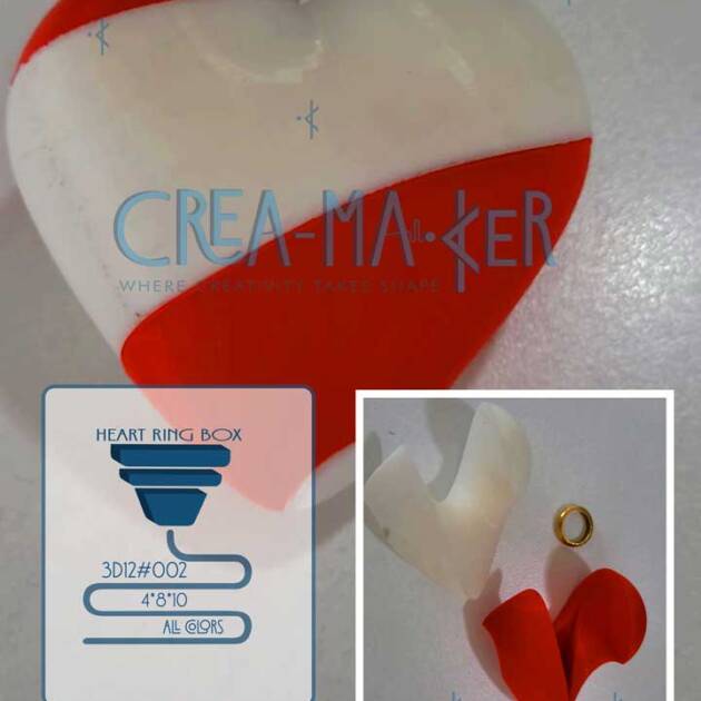 Heart Ring Box 3D12#002