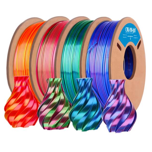 3d1#011 Crea-Maker Silk Dual-Color PLA 1 ROLL/250g (Total 4 Rolls/1KG)