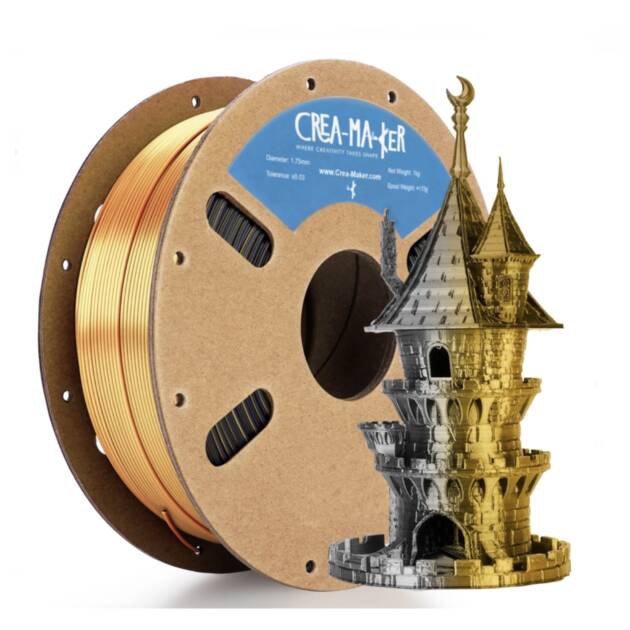 3d1#009 Crea-Maker Silk Dual-Color PLA Filament